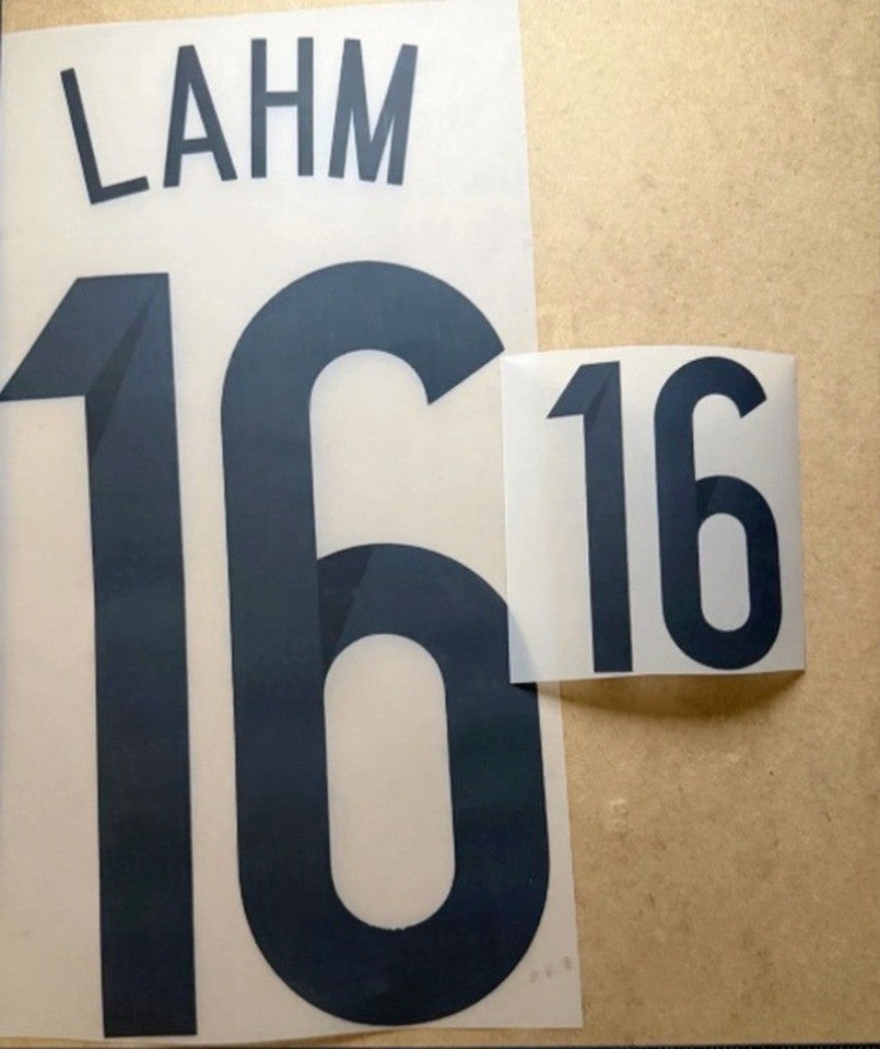 Lahm #16 Germany 2014 World Cup home Player Size PLASTIC Nameset