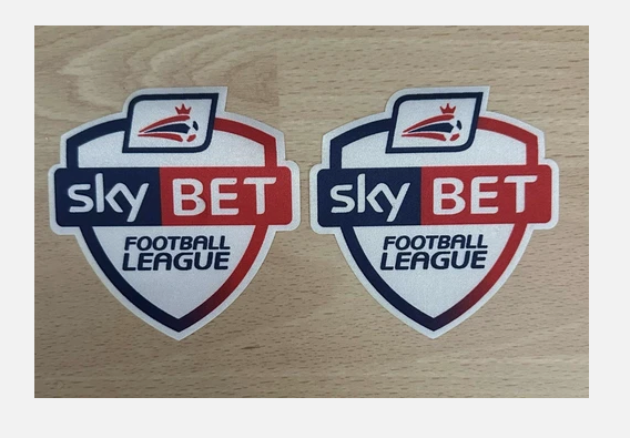 2013-2015 Sky Bet felt patch player size Iron On Pair UK STOCK FELT