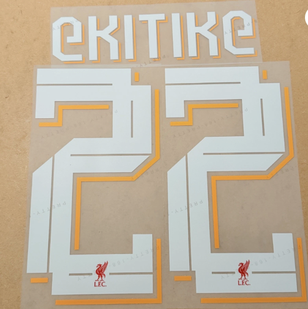 LIVERPOOL Ekitke 22 2025-2026 HOME PLAYER SIZE CL NAMESET