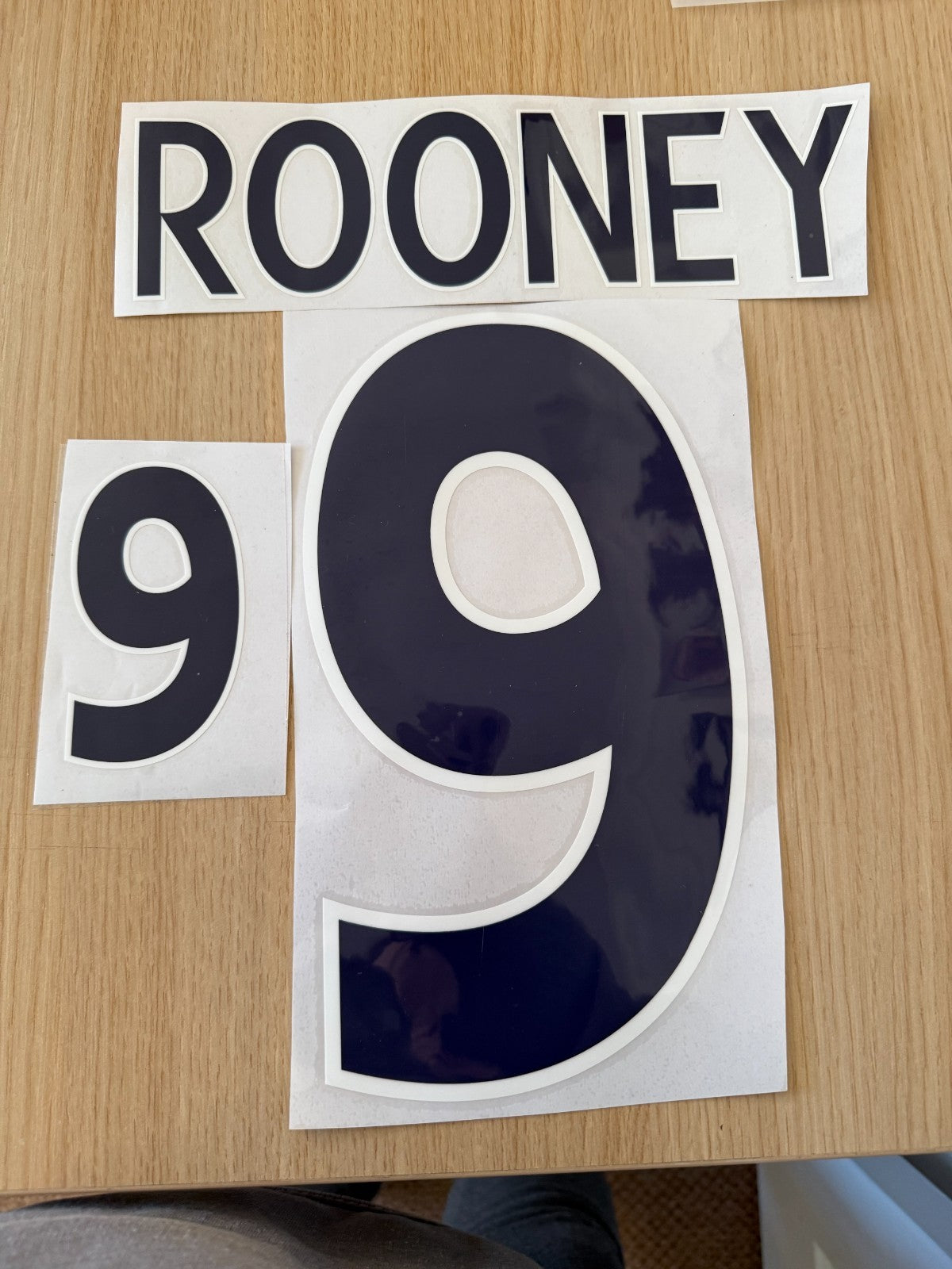 Rooney nameset England player size 2004-2006 For Football Shirt