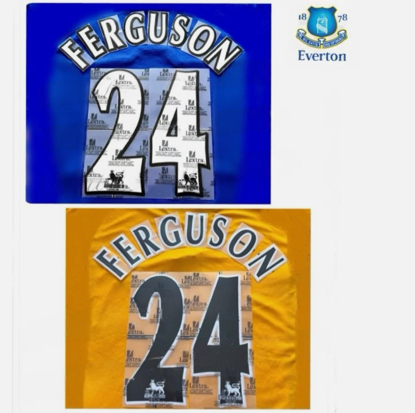 Ferguson 24 1997-1999 2005 EPL Player Size Premier League Nameset Everton