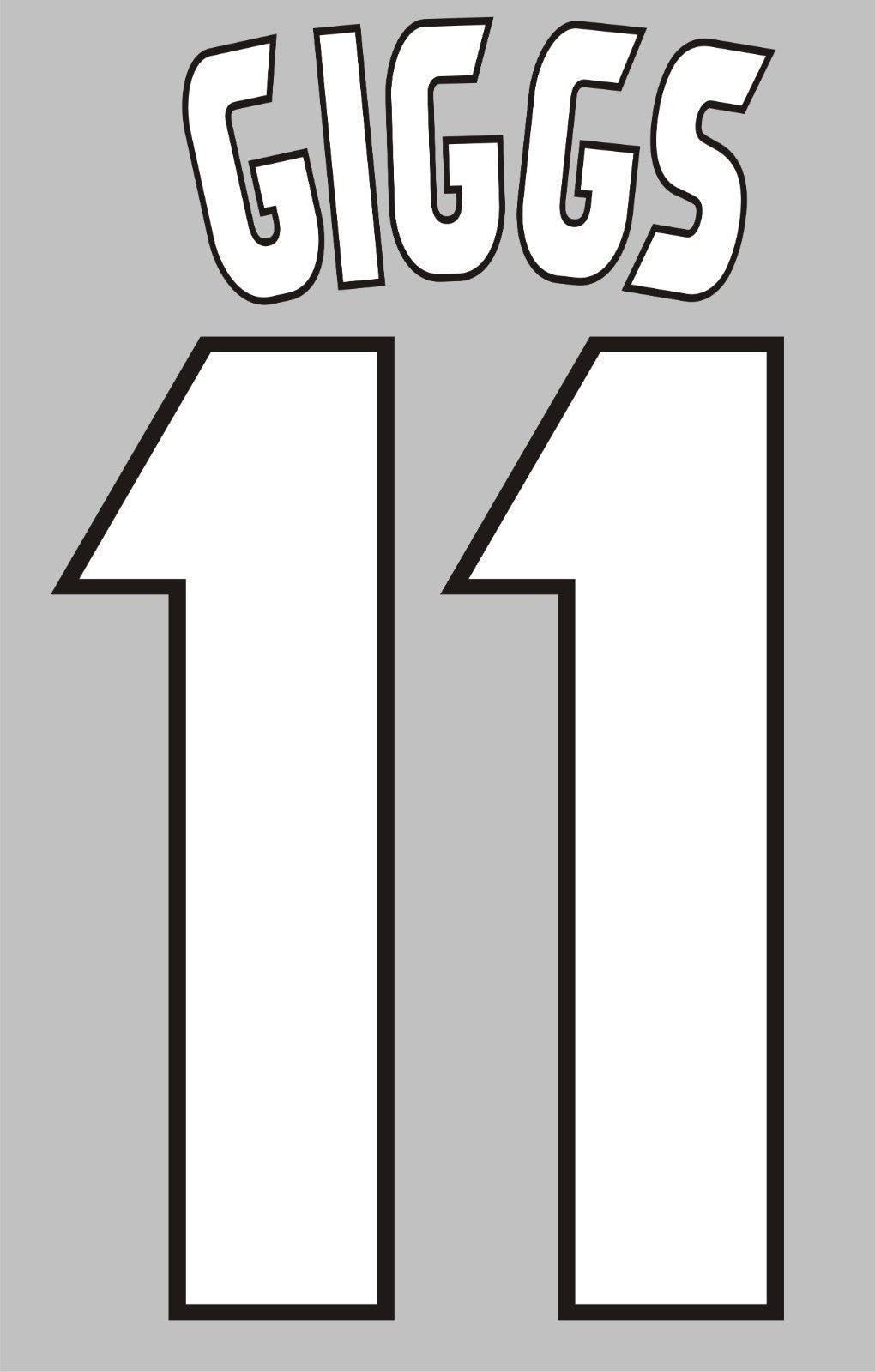 Giggs #11 1998-2000 Manchester United Felt Player Champions League Nameset