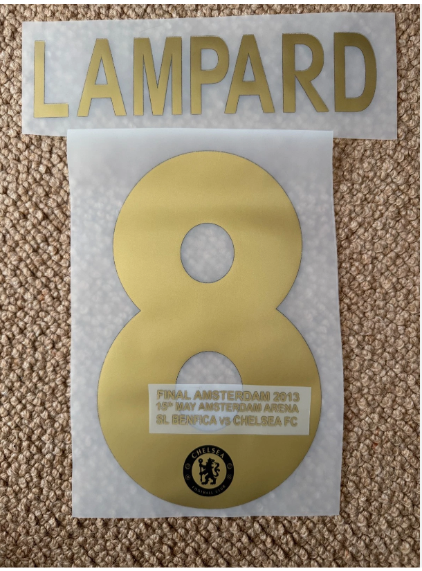 Lampard 8 2012 Champions League EPL nameset, Home Chelsea UK