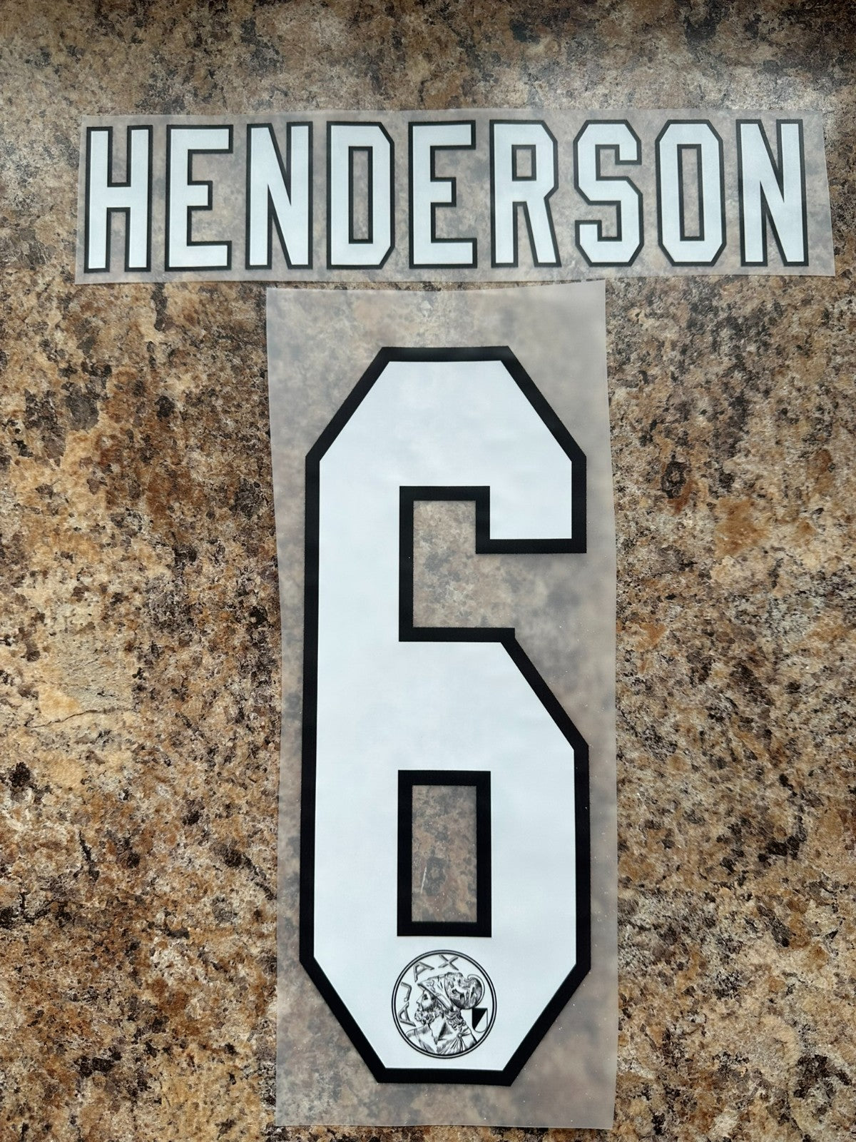Henderson #6 2024-2025 Home Ajax Player Size Nameset UK stock