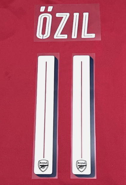 ARSENAL 2017 HOME OZIL 11 CUP CL WHITE PLAYER SIZE Nameset