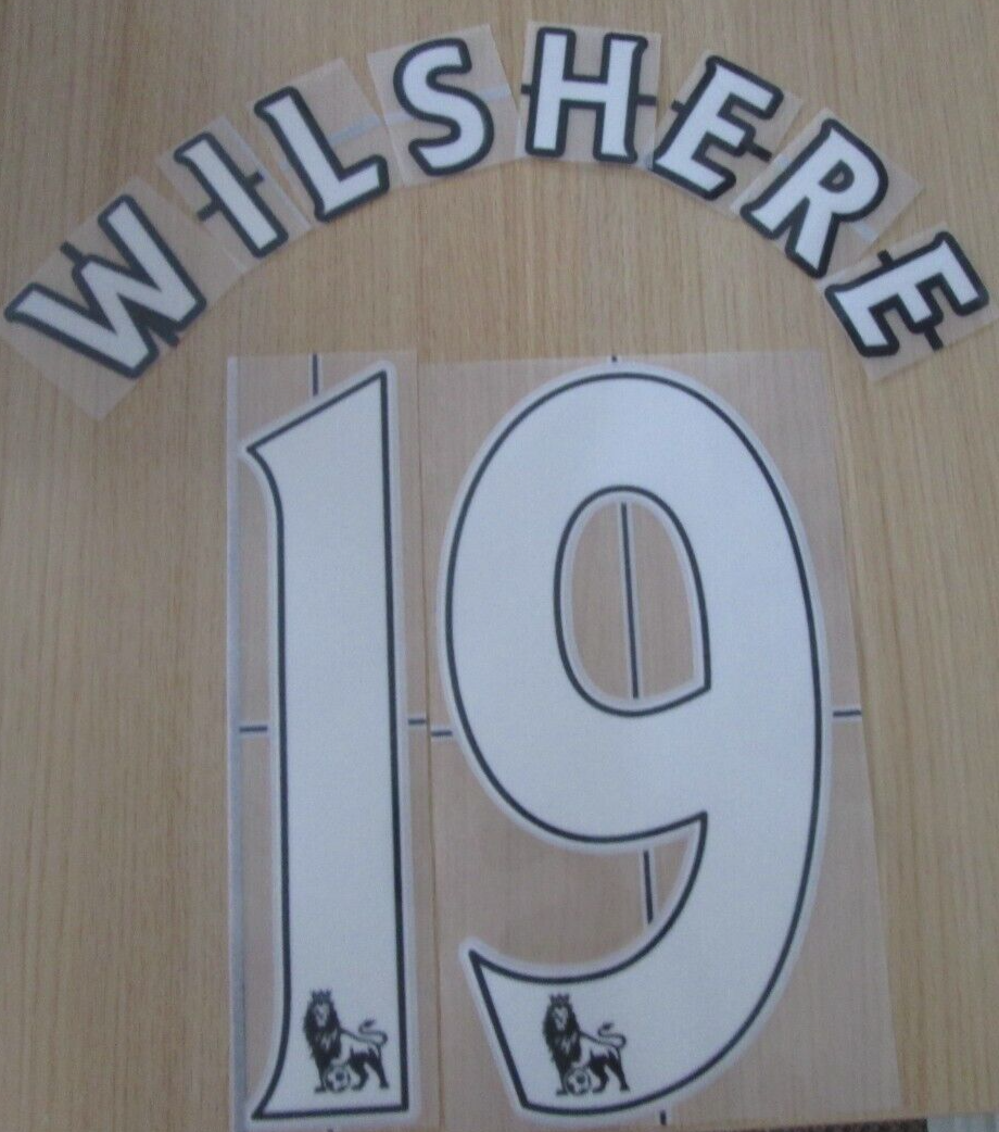 Wilshere #19 2008-2012 EPL Player Size Premier League Nameset Arsenal UK