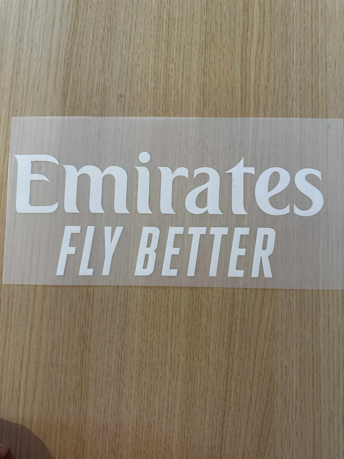 Arsenal Real Madrid FRONT Sponsor Patch white Plastic Repro Football Shirt