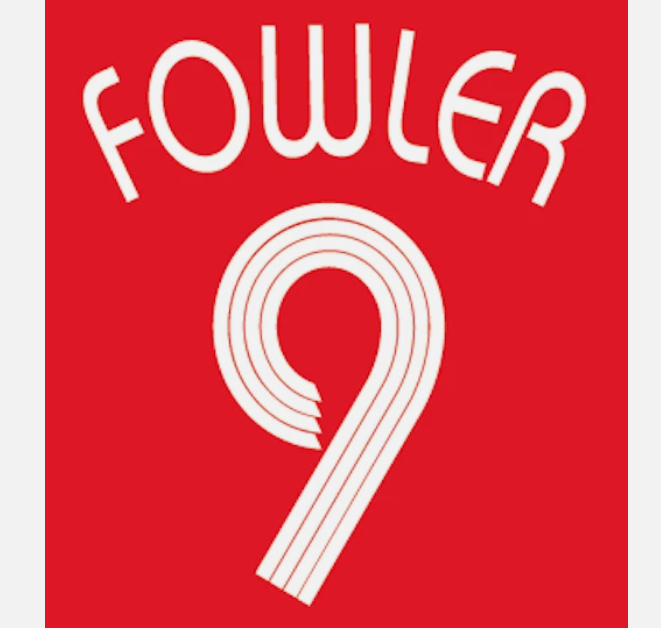 FOWLER 9 LIVERPOOL HOME 2006 PLAYER SIZE WHITE NAMESET