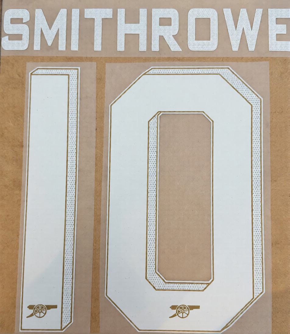 Arsenal SMITH ROWE 10 2023-2025 HOME PLAYER SIZE CL NAMESET