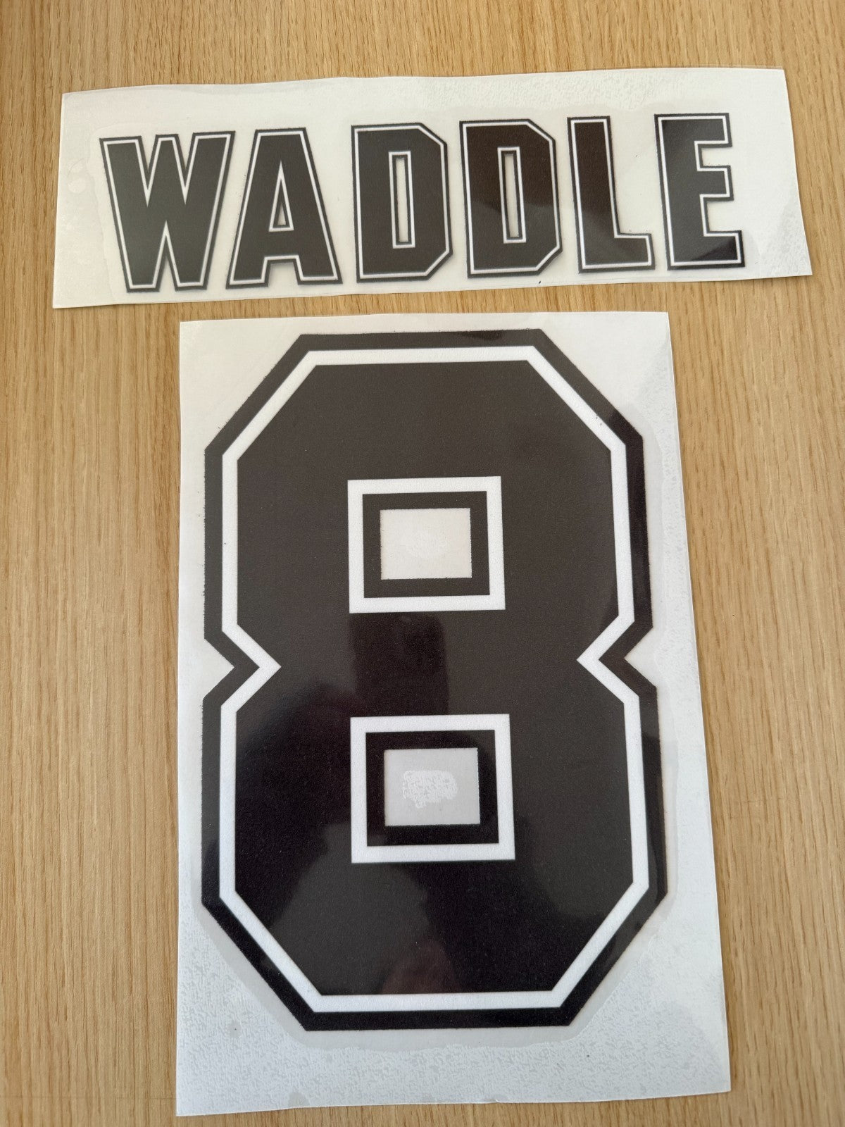 Waddle #8 1995-1997 Sheffield Wednesday Home Felt Player Premier League Nameset