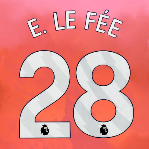 2025 2026 EPL SUNDERLAND E LE FEE 28 WHITE Home Away PLAYER SIZE NAME SET
