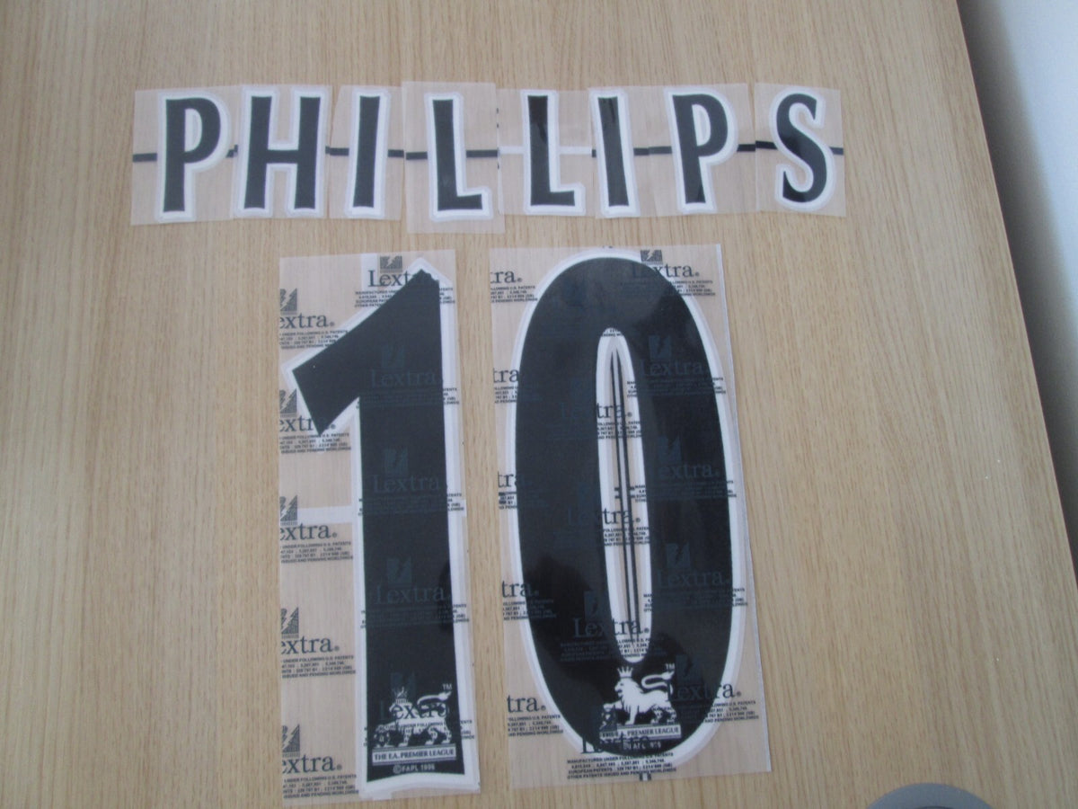 Phillips or Quinn 1998-2007 Sunderland Player Size Premier League Black Nameset