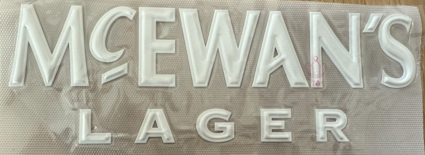 Mc Ewans Lager Rangers Newcastle Blackburn Sponsor Patch 3D Football Shirt