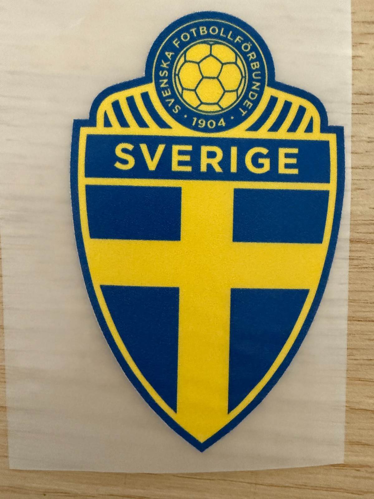 Sweden Football DTF Flat Iron On Patch Badge Approx Retro