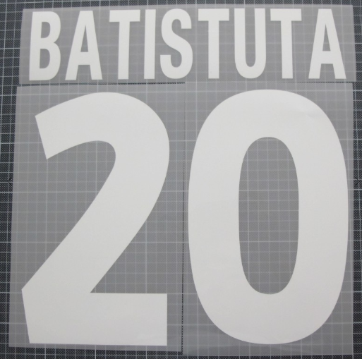 Batistuta #20 2001-2002 Roma Home Player Size Nameset UK stock