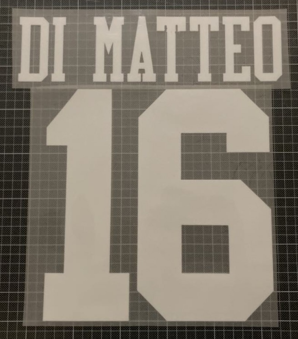 Di Matteo #16 1994-1997 Chelsea Home Felt Player Size Premier League Nameset
