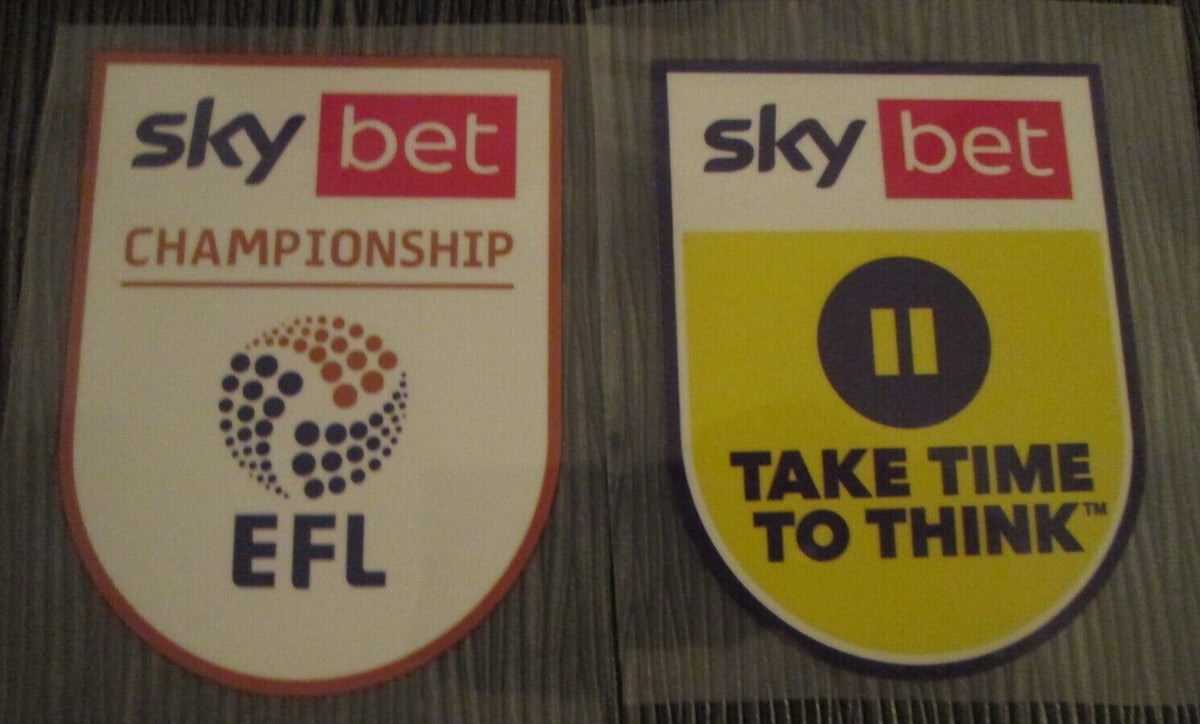 2022-2024 Sky Bet Championship patch player size Iron On Pair flock UK STOCK