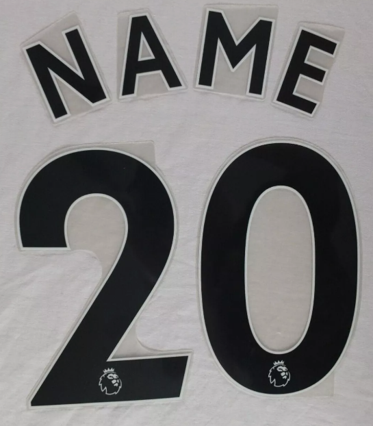 Any name Premier League Football Shirt 2017-23 nameset KIDS size plastic black