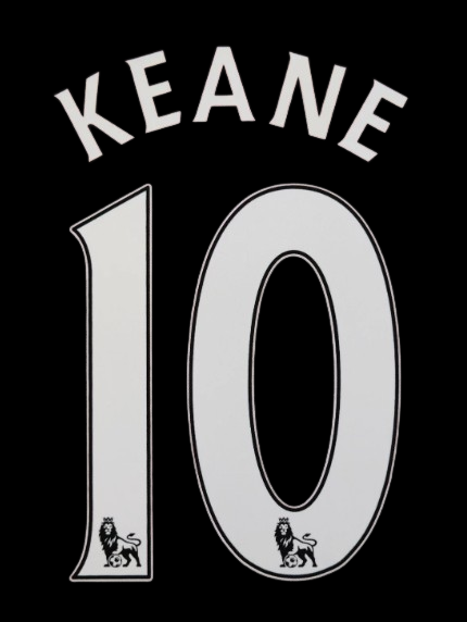 KEANE #10 2007-2013 Player Size Premier League White Nameset Spurs