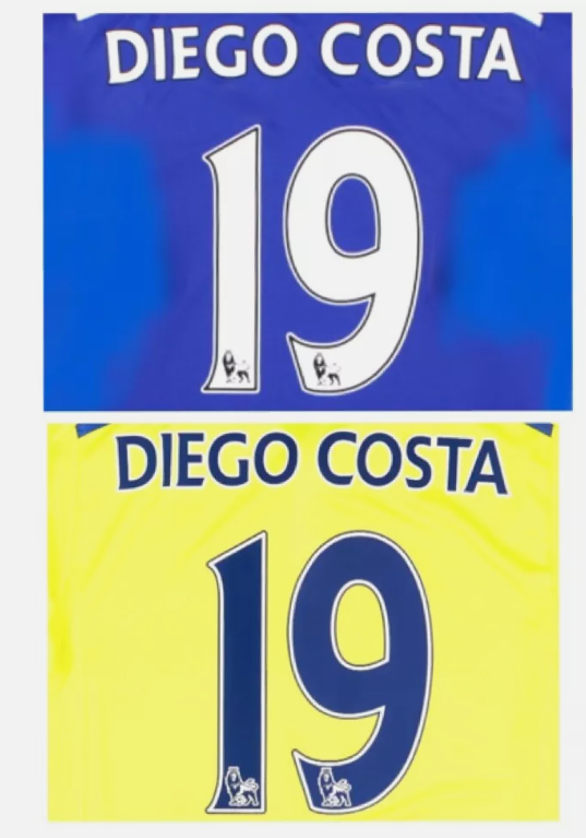 2007-2014 Navy White Diego Costa Chelsea EPL Player Size Premier League Nameset