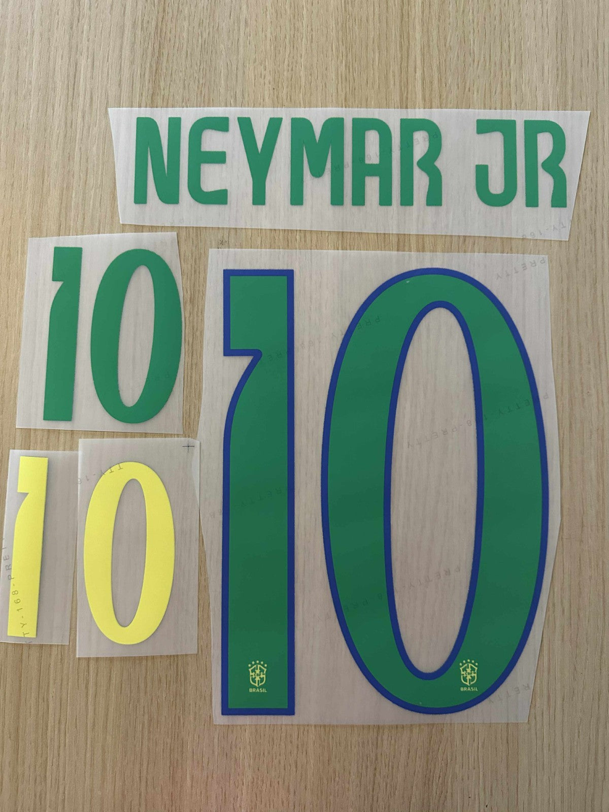 Neymar #10 Brazil Brasil 2024 Home Player Size Nameset Football