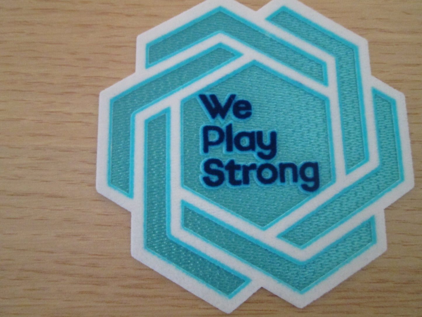 We Play Strong England Womens patch badge player size Iron lioness
