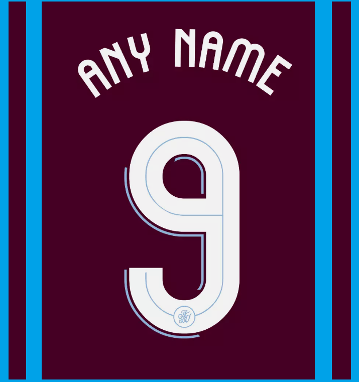 ASTON VILLA ANY NAME AND NUMBER 2023-2025 WHITE PLAYER SIZE