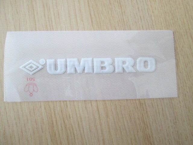 Umbro Man Utd Sponsor Patch White Flock 3D Repro for Football Shirt
