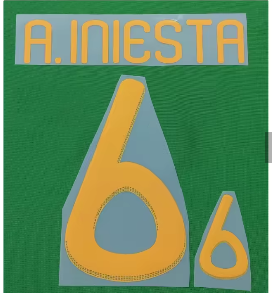 A.Iniesta #6 World Cup 2010 Spain Home Player Size Nameset Football