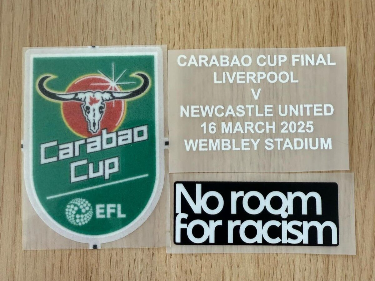 Carabao Cup (felt) Final Match Detail Patch Set Sleeve Football Shirt Newcastle