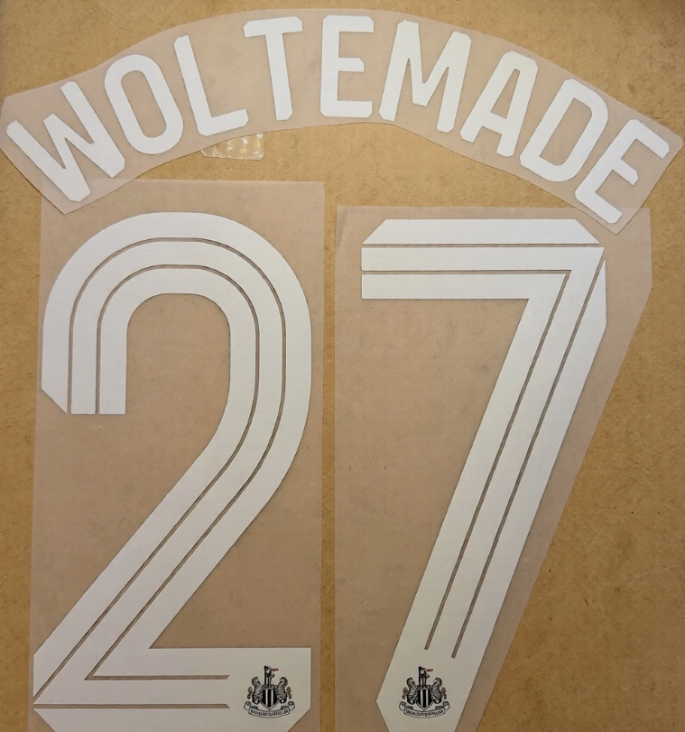 NEWCASTLE WOLTEMADE 27 2024-2026 AWAY Carabao Cup PLAYER SIZE Nameset Winners