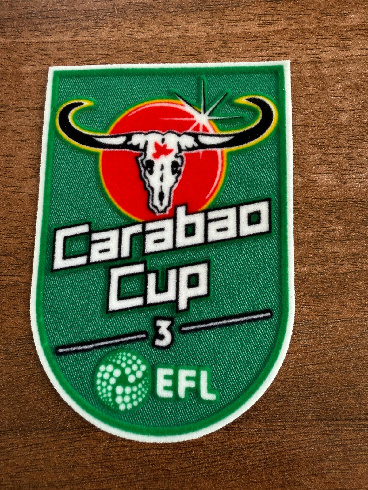 Carabao Felt Cup 3 winners patch player size Iron On Heat Press 2025 Leicester