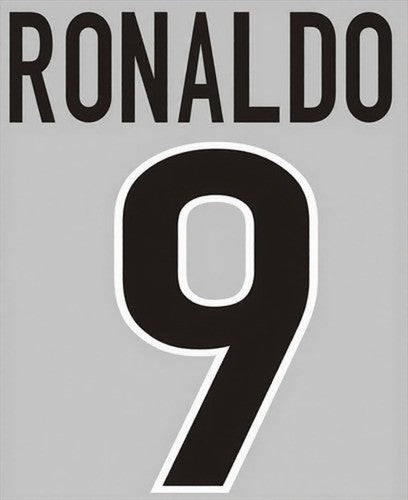 Ronaldo #9 1999-2000 Inter Milan Player Size Plastic Serie A League Nameset