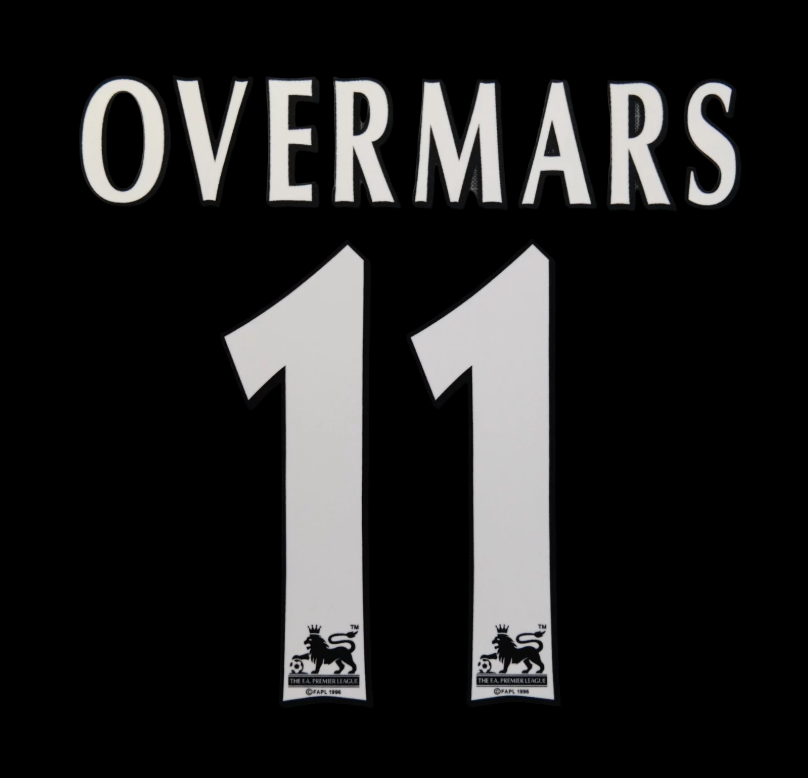 Overmars 11 1997-2006 Player Size Premier League White Nameset UK STOCK Arsenal