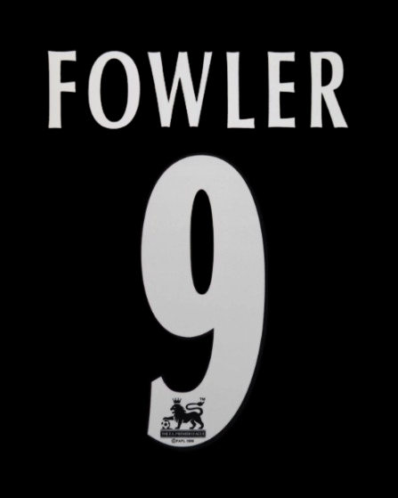 Fowler 9 1997-2007 EPL Manchester United Felt Player Size Premier League Nameset