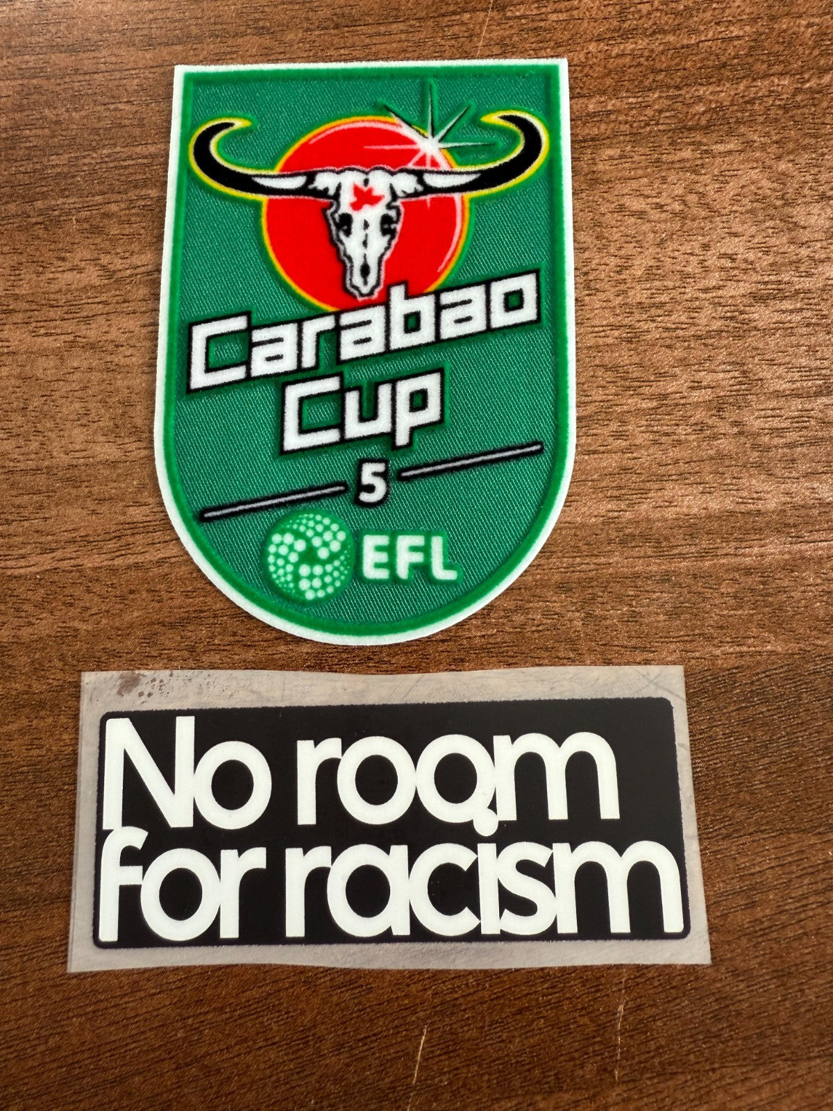 Carabao Felt Cup 5 winners patch player size Iron On Heat 2025 Chelsea Villa