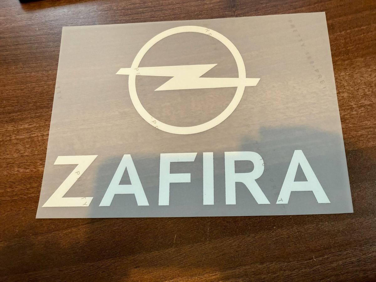 Zafira AC Milan Sponsor Patch White PLASTIC Repro for Football Shirt