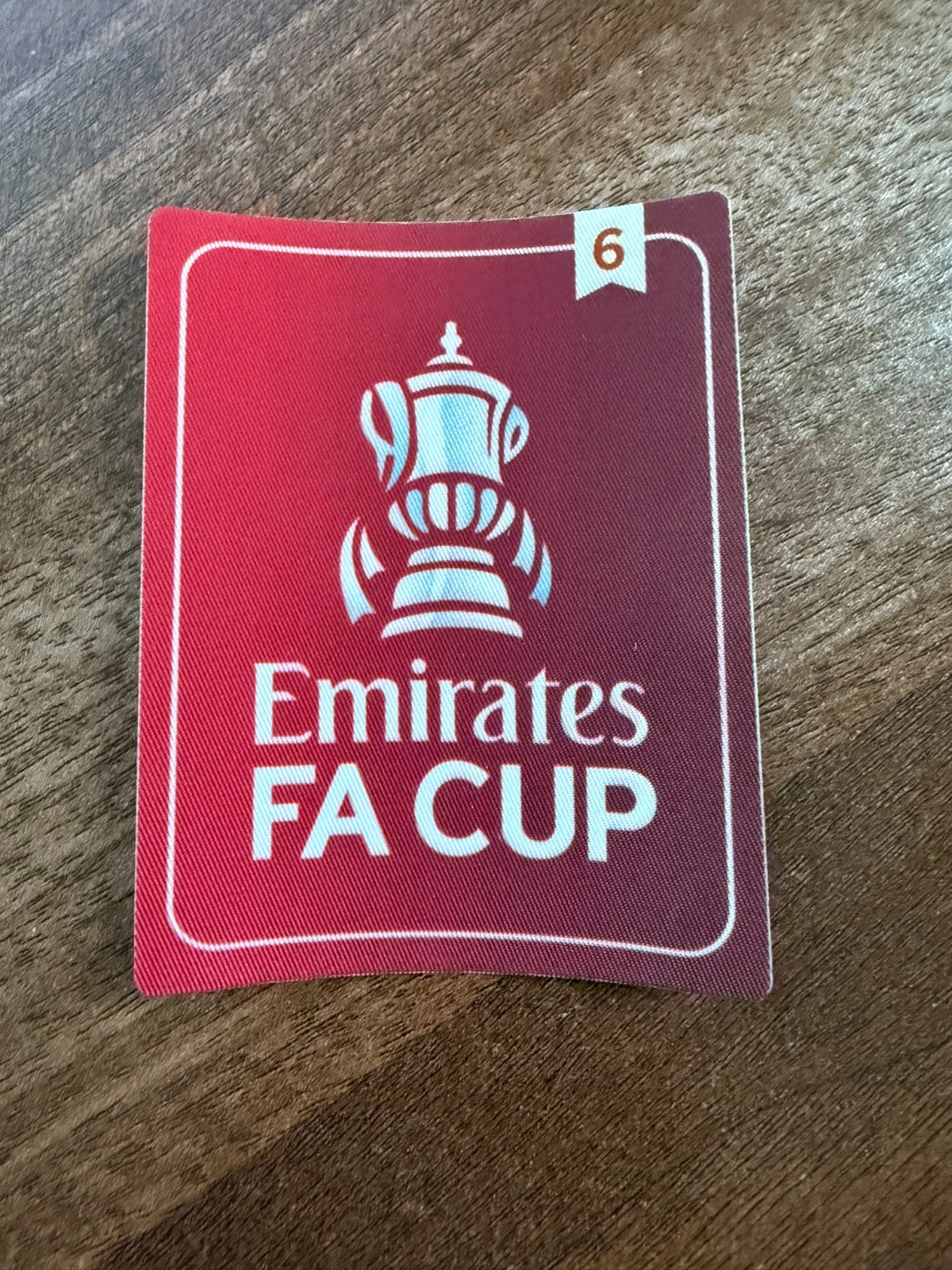 6 x Winners Manchester c newcastle Emirates Fa Cup patch player badge 2020-2021