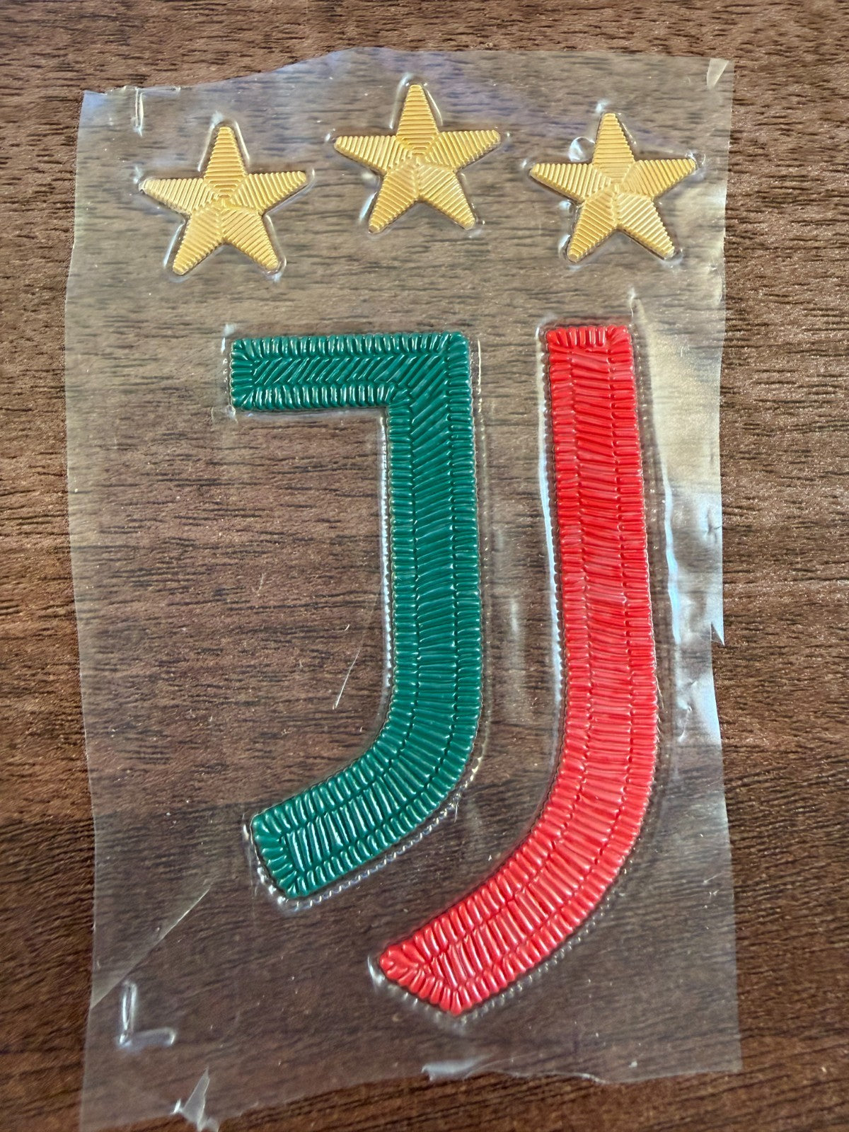 Serie A Scudetto Juventus Red Green Silicon Iron On Patch Badge 85 x 50mm