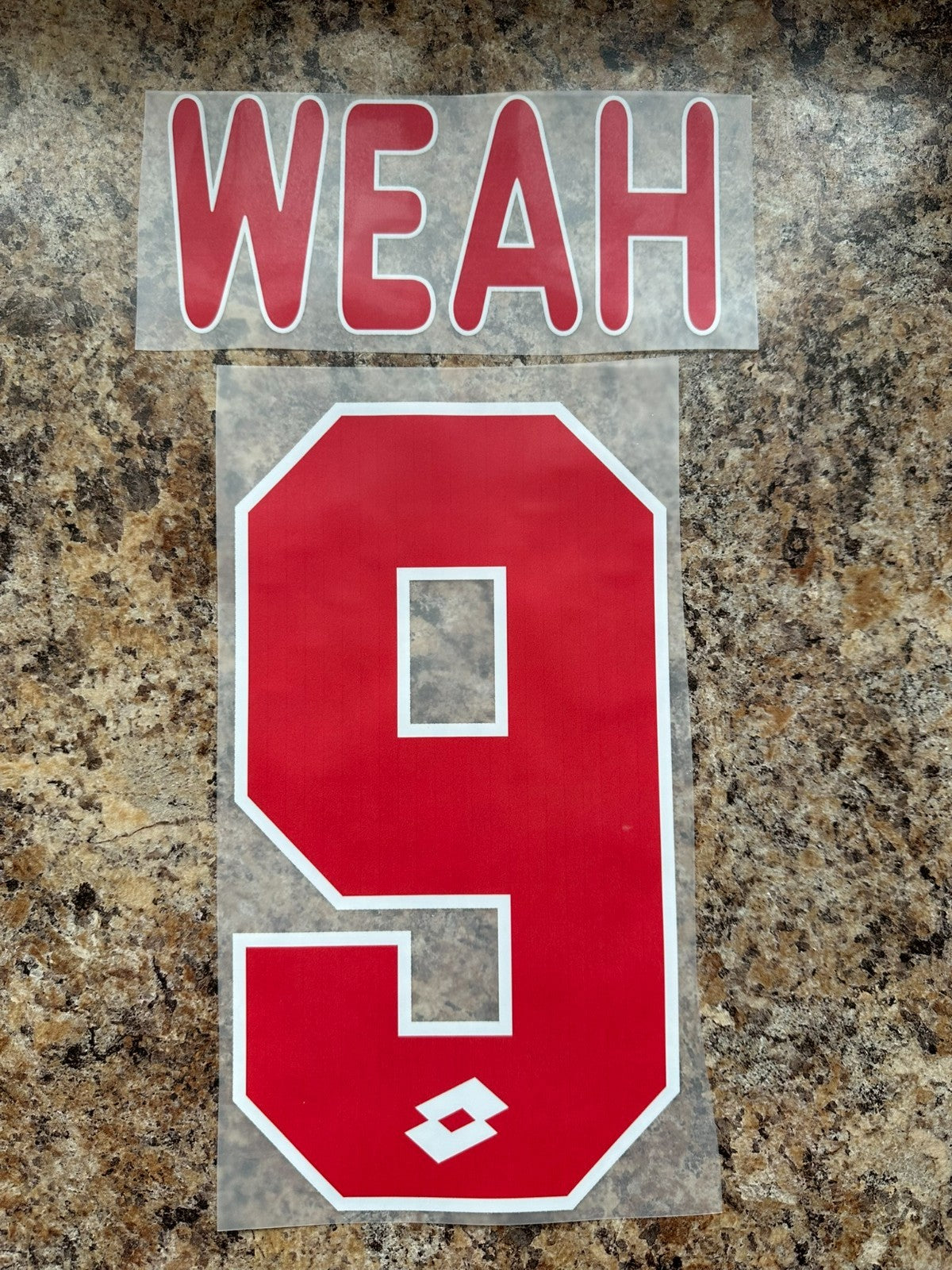 Weah #9 1999-2000 Ac Milan Away Player Size Nameset UK stock