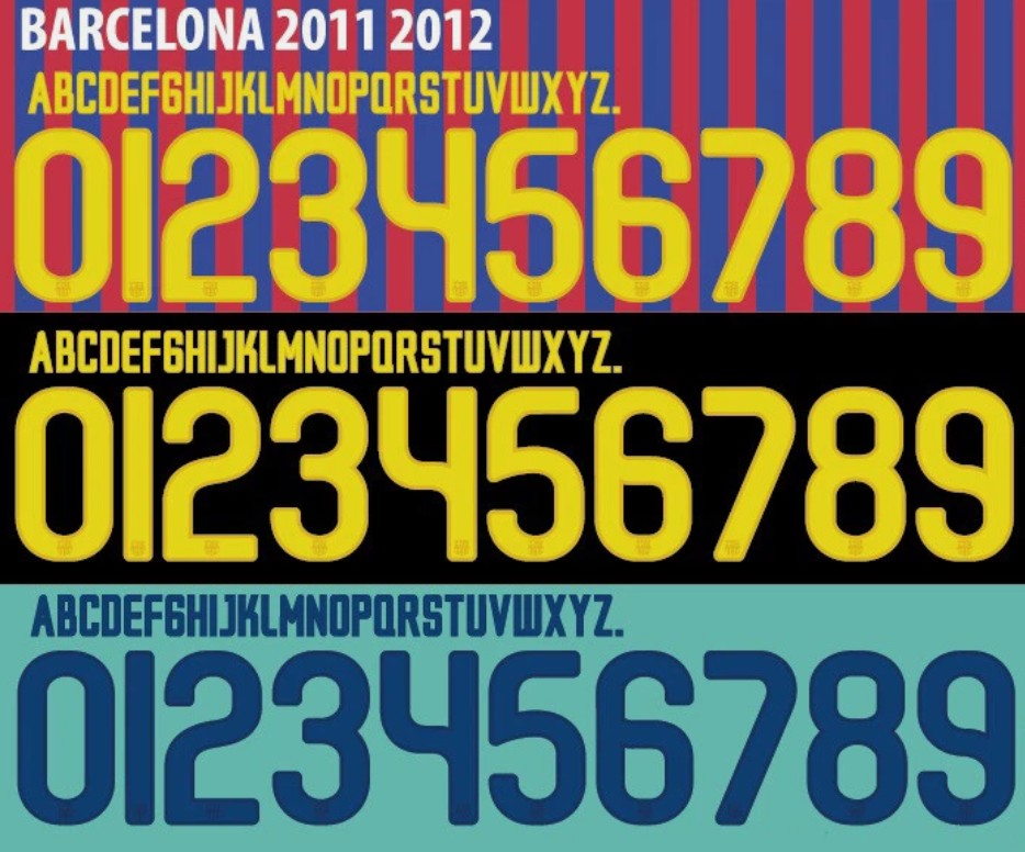 Choose Name Number Set For Barcelona La League 2011-2012 Home Away Football