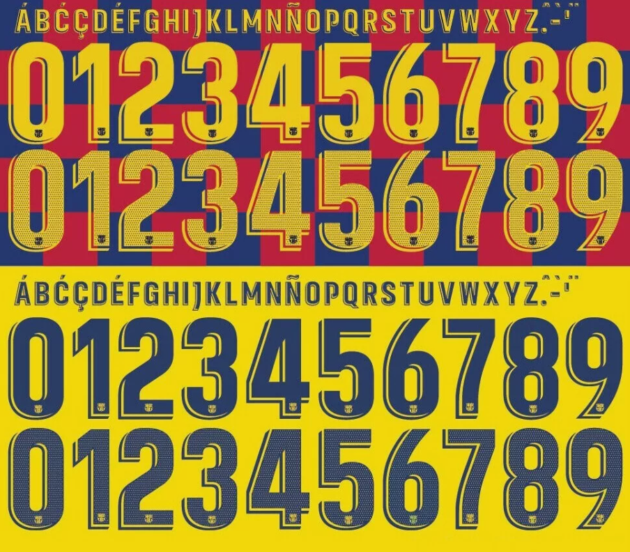 Choose Name Number Set For Barcelona La League 2019-2020 Home Away Football