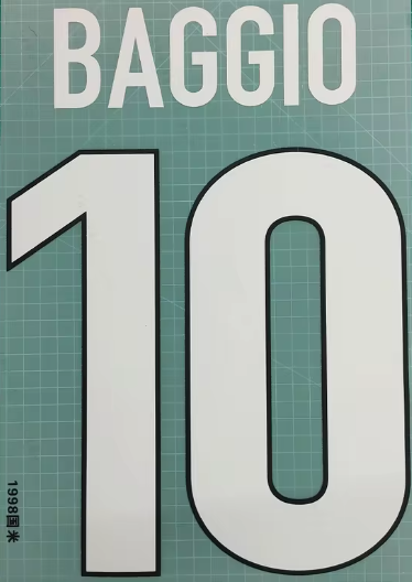 Baggio #10 1999-2000 Inter Milan Player Size Plastic Serie A League Nameset
