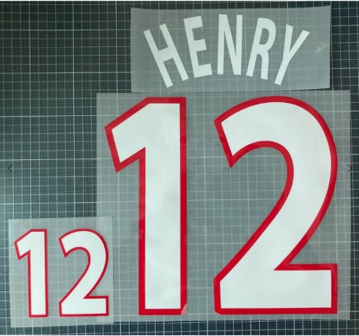 HENRY FRANCE EURO 2000 HOME PLAYER SIZE WHITE NAMESET