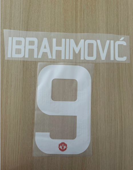 Ibrahimovic #9 Manchester United Player Size Europa League white Nameset