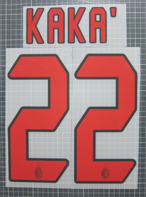Kaka #22 2006-2007 Ac Milan Player Size Away Nameset
