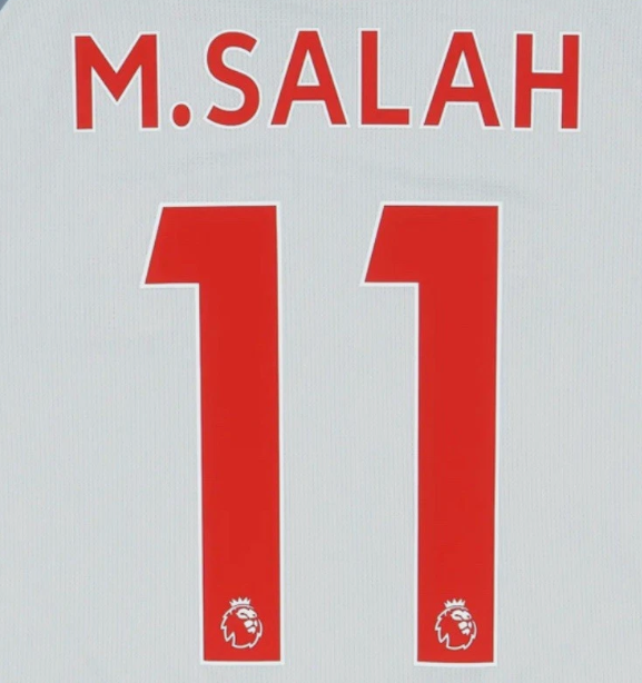 Number 11 M Salah 2017-2023 Player Size Premier League Red Nameset Liverpool