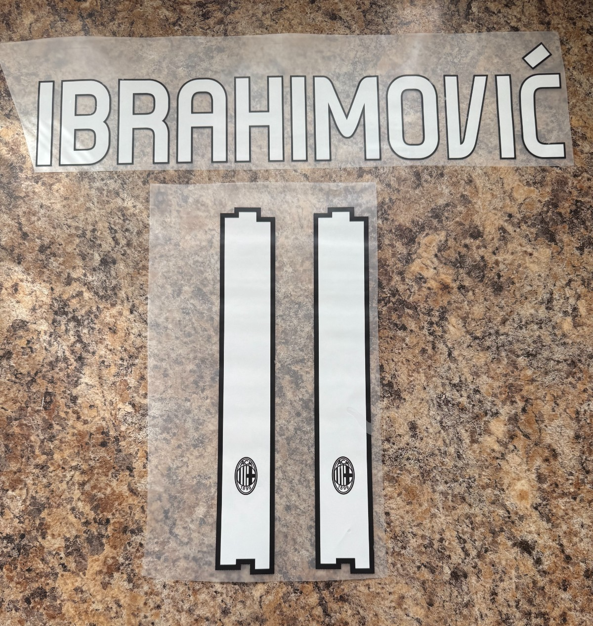 Ibrahimovic #11 AC Milan 2010-2011 Player Size Plastic Serie A League Nameset