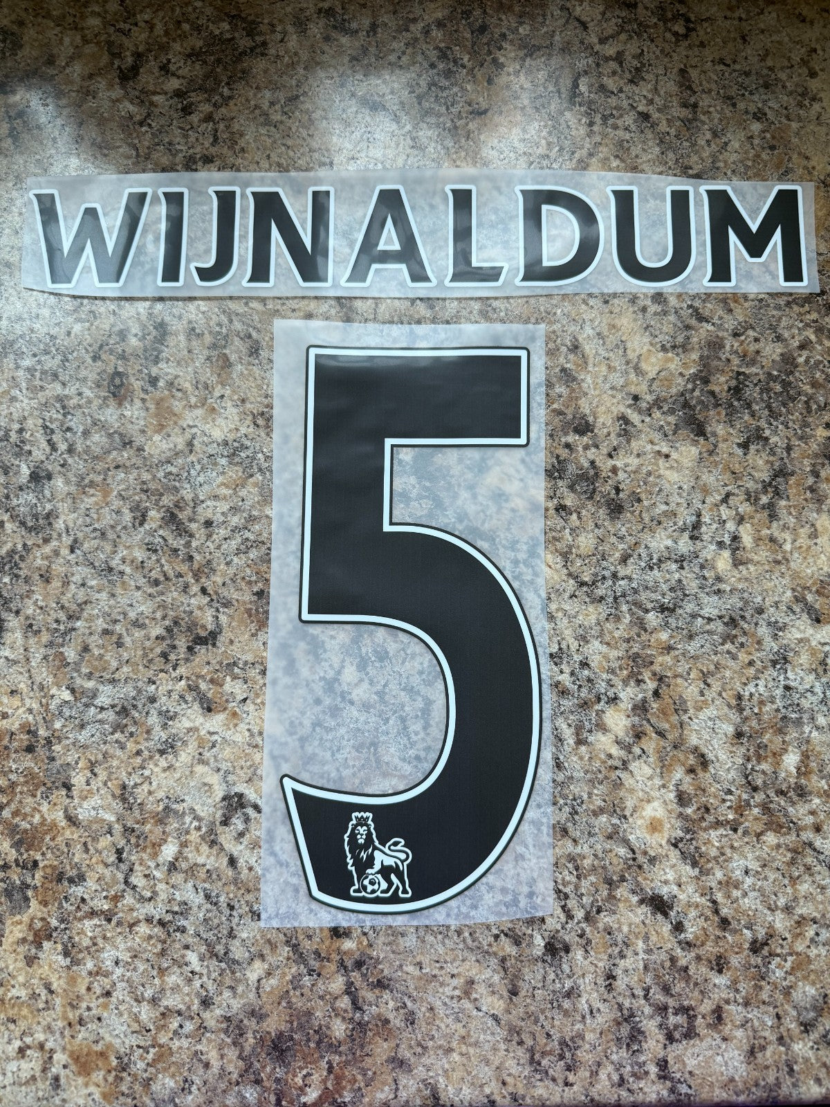 NEWCASTLE 2013-2017 WIJNALDUM 5 BLACK PLAYER SIZE NAMESET