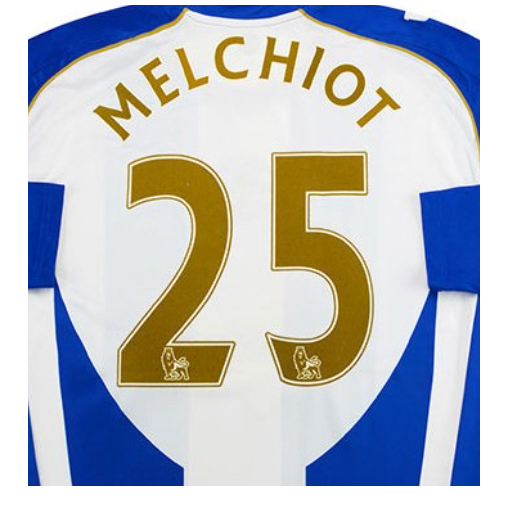 Melchiot #25 2007-2013 EPL Player Size Premier League gold Nameset UK Wigan